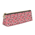 thumbnail image 1 of Xecao French Bulldog Face Print Leather Pencil Case -Stationery Bag Pen Holder for Work & Office, 1 of 5