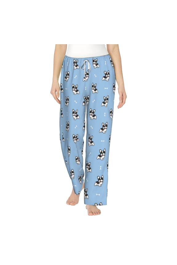 French Bulldog Puppy Women's Straight Lounge Pajama Pants: The Epitome of Relaxed Sleepwear