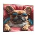 thumbnail image 1 of Xecao French Bulldog In Sunglasses for Waterproof Framed Canvas Art - Modern Home Decor with Real Wood Frame for Gifting and Interior Design,Horizontal, 1 of 6