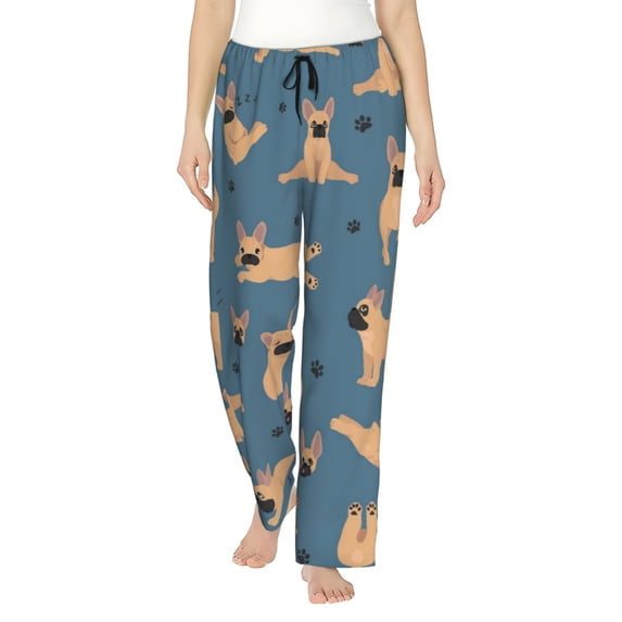 Xecao French Bulldog Yoga Women's Straight Lounge Pajama Pants: The Epitome of Relaxed Sleepwear
