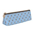 thumbnail image 1 of Xecao French Bulldog2 Print Leather Pencil Case -Stationery Bag Pen Holder for Work & Office, 1 of 5