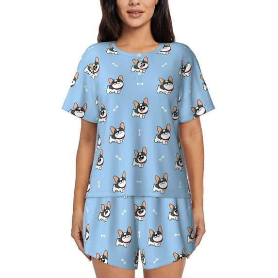 Xecao French Bulldog2 print Swimsuit for women, Summer-ready, sporty style.Quick-dry fabric. Many sizes & colors.