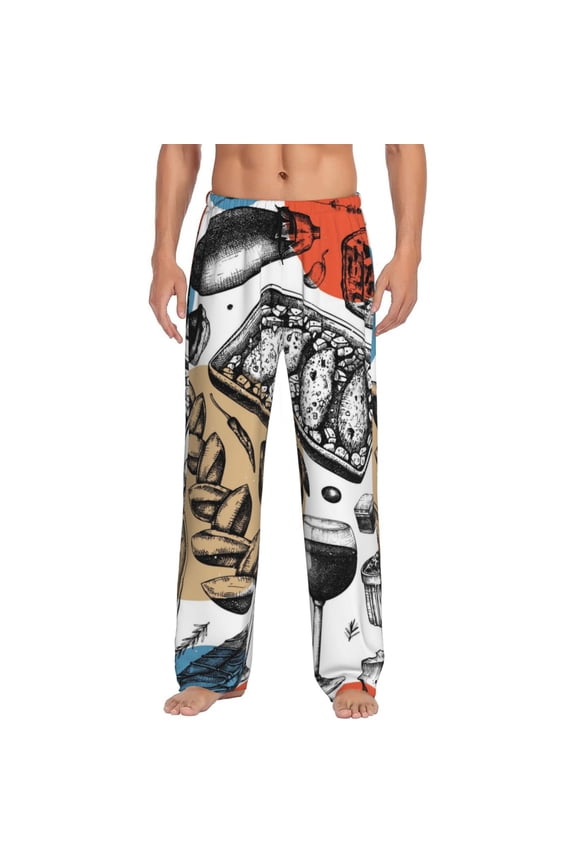 French Food Men's Straight Lounge Pajama Pants: The Ultimate in Comfortable Sleepwear
