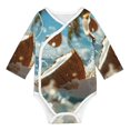 thumbnail image 1 of Xecao Fresh Coconut Splash Print Baby unisex-baby Cotton Long-sleeve Bodysuits-3 Months, 1 of 6