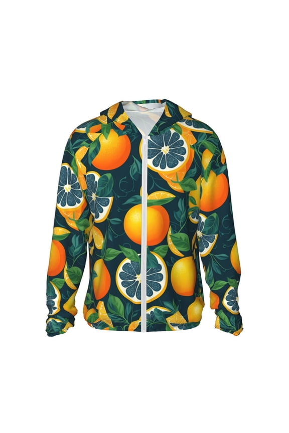 Fresh Orange for Sun Shirt-A lightweight, hoodie-style long-sleeve UV protection garment designed for other outdoor activities.