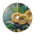 thumbnail image 1 of Xecao Fresh Passion Fruit Still Life Pattern Christmas Tree Skirt Round Xmas Tree Mat Base Cover for Holiday Home Decorations-48", 1 of 6