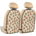 thumbnail image 1 of Xecao Frog Hold Strawberry Pattern Car Seat Back Protector 2 Pack Large Capacity Pocket, Kick Mats Back Seat Protector, 1 of 8