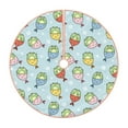 thumbnail image 1 of Xecao Frog In Mermaid Pattern Christmas Tree Skirt Round Xmas Tree Mat Base Cover for Holiday Home Decorations-36", 1 of 6