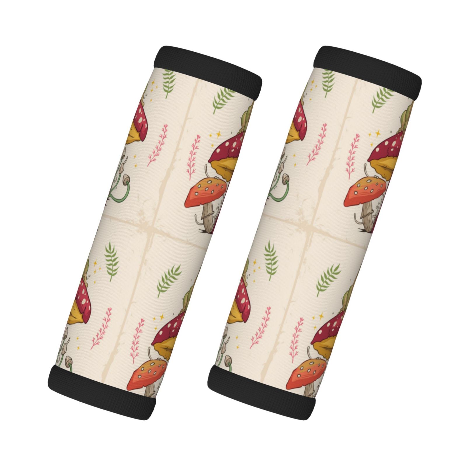 2-Pack Gold Rose Luggage Handle Wraps - Soft Neoprene Grip & Easy ID For Travel, Cars, Bags