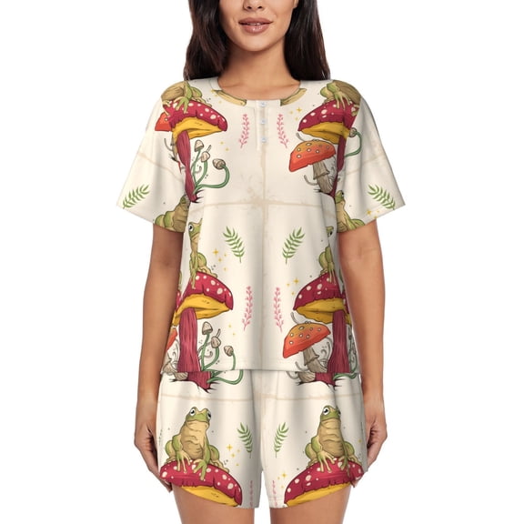 Xecao Frog Sitting On Mushroom print Swimsuit for women, Summer-ready, sporty style.Quick-dry fabric. Many sizes & colors.