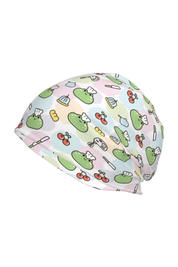 Frog Wear Chef Hat Print Knit Hat,Winter Beanie for Men Women, Beanie Soft Warm Ski Stocking Cuffed Cap