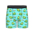 thumbnail image 1 of Xecao Frogs And Aquatic Plants Print Boxer Briefs for Men's Stretch Moisture-Wicking Underwear, Mid-Rise Classics breathable fabric, 1 of 7