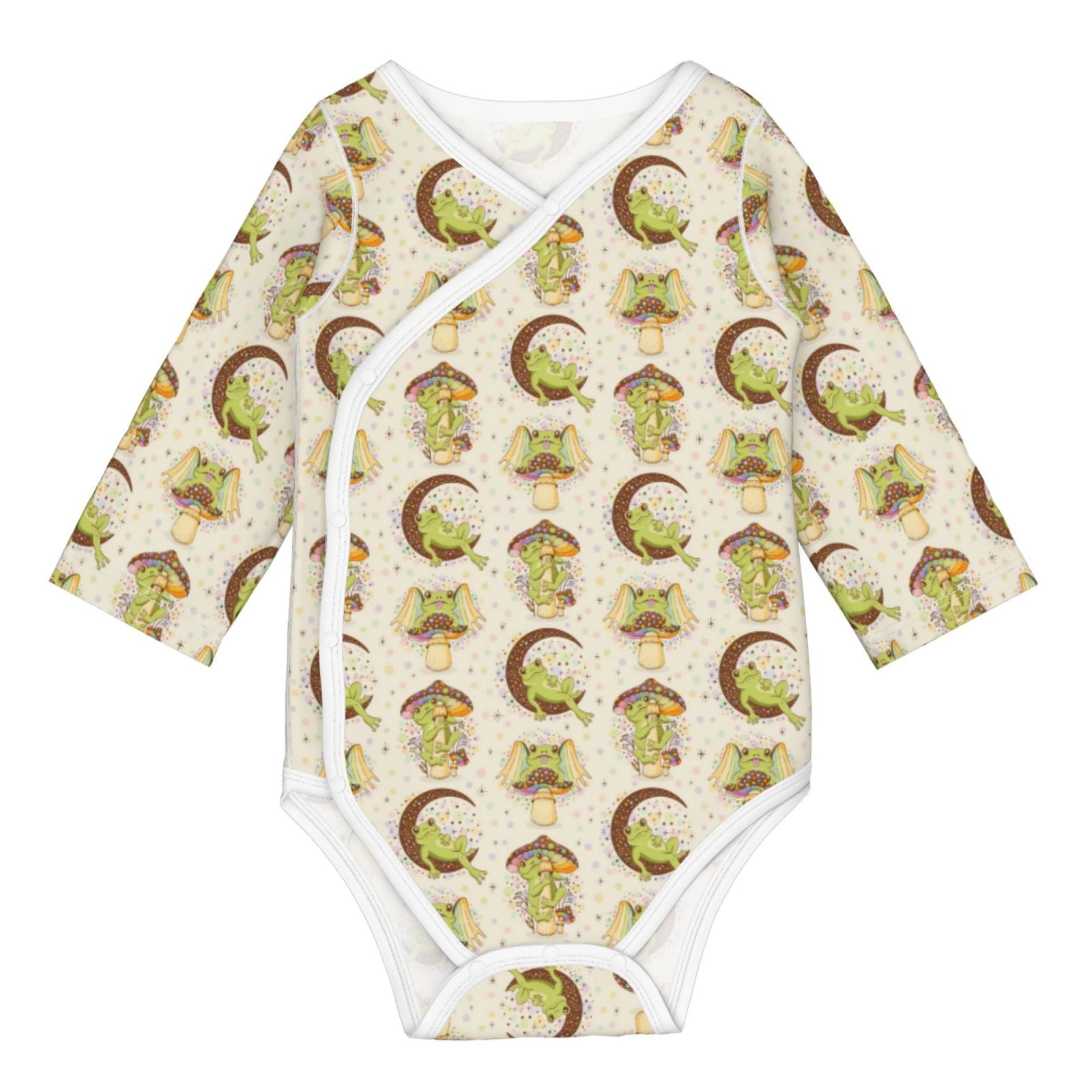 Xecao Frogs Print Baby unisex-baby Cotton Long-sleeve Bodysuits-2 Years