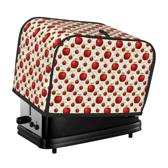 Xecao Fruit Apples Print 2 Slice Toaster Cover with Pockets, Small Appliance Cover, Dust and Fingerprint Protection, Machine Washable