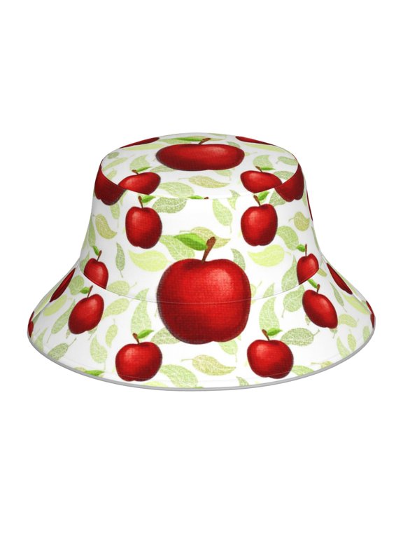Fruit Apples Print Men and Women Night Reflective Hat Runner Cap Visor Bucket Hat Boonie Cap