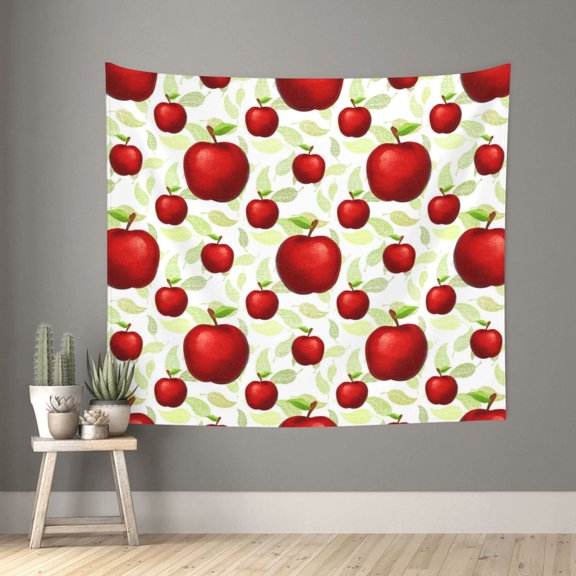 Xecao Fruit Apples patten Tapestry 60x51 Inches Wall Hanging Poster Tapestry for Living Room Bedroom Home Decor