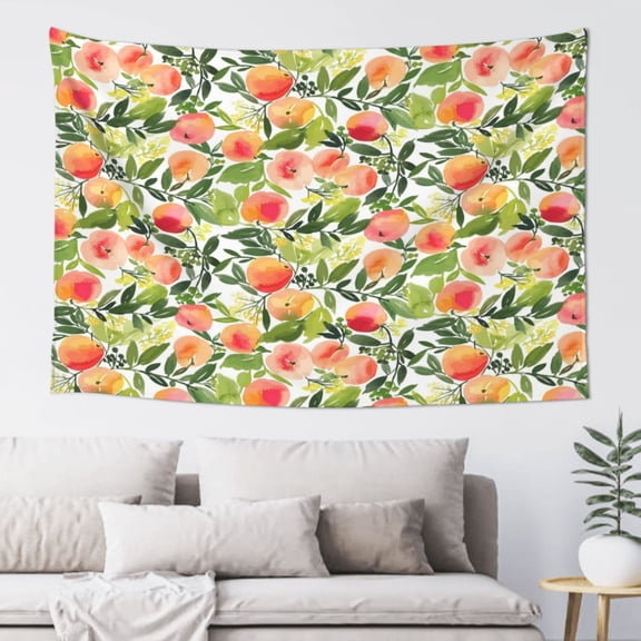 Xecao Fruits Peach1 Print Tapestry, Wall Hanging Room Funny Decor, Backdrop Room Decor for Bedroom Living Room dormitory