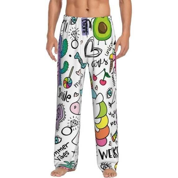 Xecao Fun Animal with Unicorn Men's Straight Lounge Pajama Pants: The Ultimate in Comfortable Sleepwear