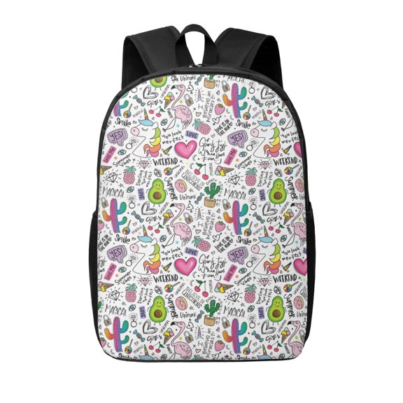 Xecao Fun Animal with Unicorn print Travel Backpack, Large Computer Backpack for Men Women, College School Rucksack Book Bag