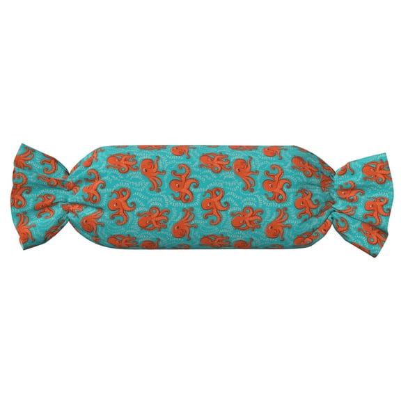 Xecao Fun Octopus Print+Candy-Inspired Plush Pillow for Men Women Suitable for Beds, Sofas, Game Rooms Drawstring Closure