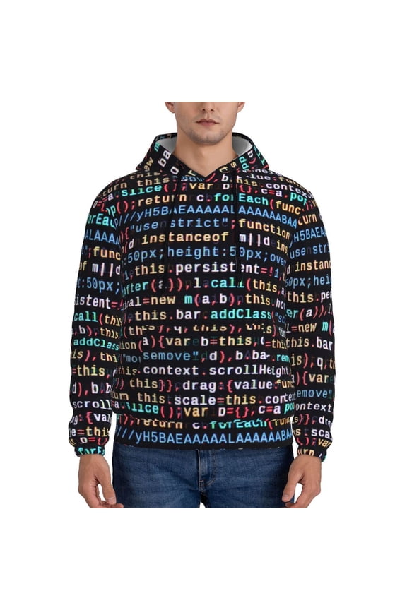 Function Source Code1 Pattern Men's Adult Pullover Hoodie,Hooded Sweatshirt-X-Large