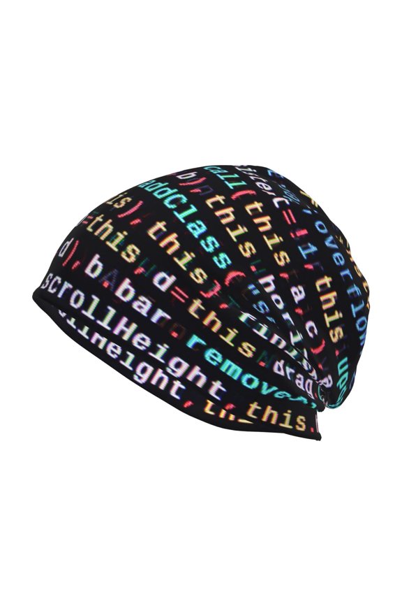 Function Source Code1 Print Knit Hat,Winter Beanie for Men Women, Beanie Soft Warm Ski Stocking Cuffed Cap