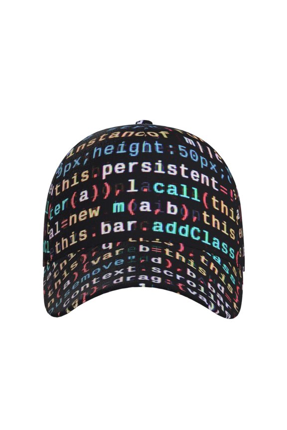 Function Source Code1 for Baseball Cap: Unisex, crafted from classic polyester twill fabric, featuring a soft unconstructed design