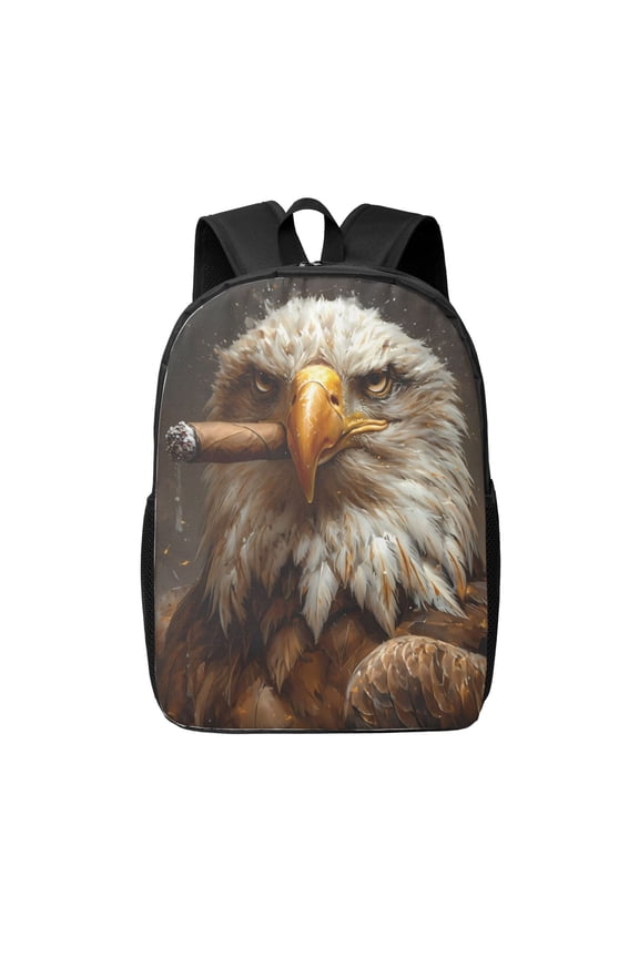 Funny Bald Eagle print Travel Backpack, Large Computer Backpack for Men Women, College School Rucksack Book Bag