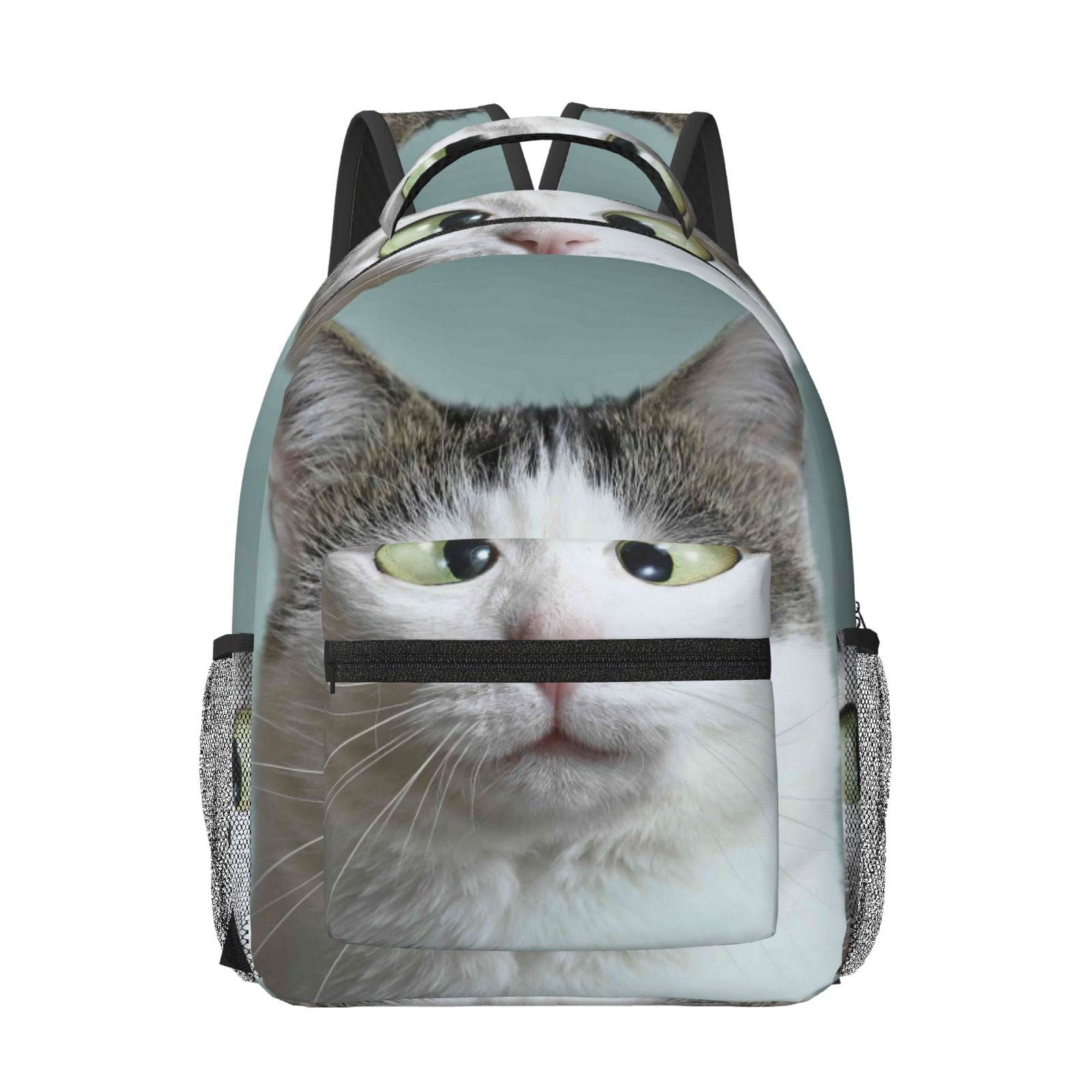 Xecao Funny Cat Travel Backpack: A spacious, stylish computer backpack ideal for men and women, perfect for college, school, or daily travels