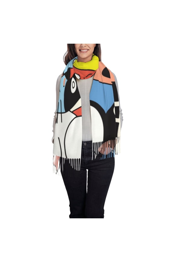 Funny Cats Pattern Womens Winter Scarf Fall Scarf Oversized Large Scarf for Women Warm Shawl Wrap