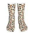 thumbnail image 1 of Xecao Funny Chicken Print Fashion No Heel Casual Crew Socks Cushioned Breathable for Men Women - Moisture wicking,Not easy to fade Suitable for daily, 1 of 7
