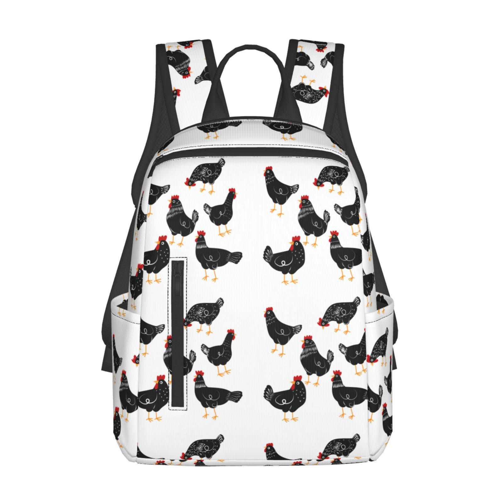 Mini Rucksack Comical Xecao Funny Chicken print Backpack For women men Aesthetic Lightweight ...