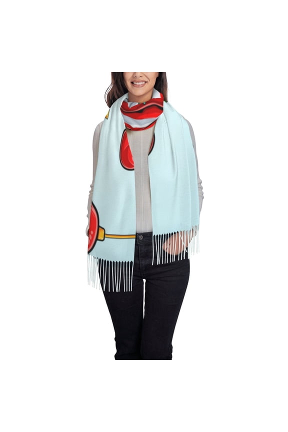 Funny Christmas Gnome Pattern Womens Winter Scarf Fall Scarf Oversized Large Scarf for Women Warm Shawl Wrap