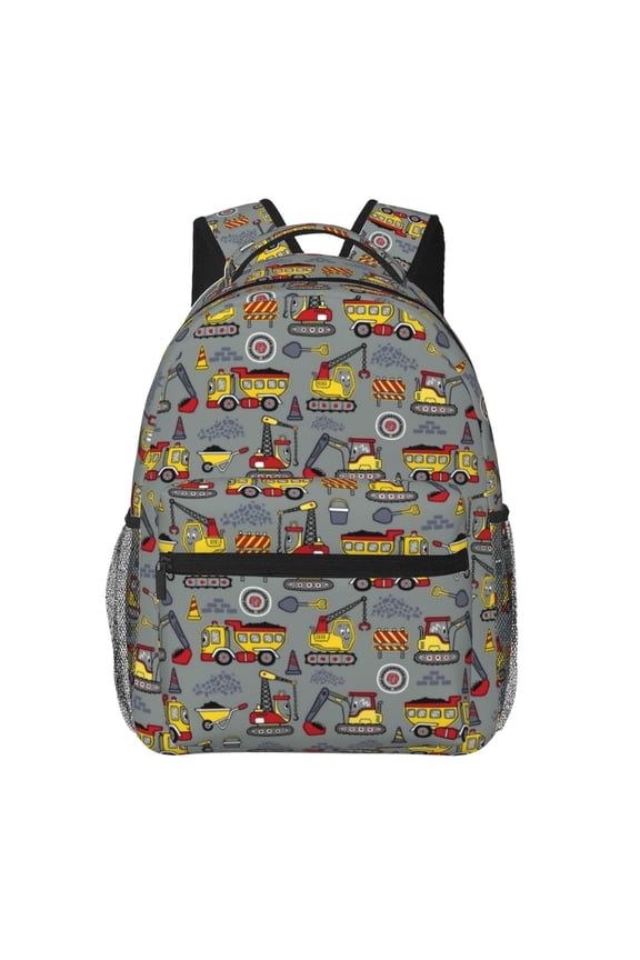 Funny Construction Backpack, a stylish and functional choice for both men and women, is the perfect basic bookbag for college, work, or travel