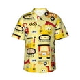 thumbnail image 1 of Xecao Funny Construction Vehicles print Hawaiian shirt - a stylish short-sleeve button-down for men, perfect for casual beach and tropical outings., 1 of 9