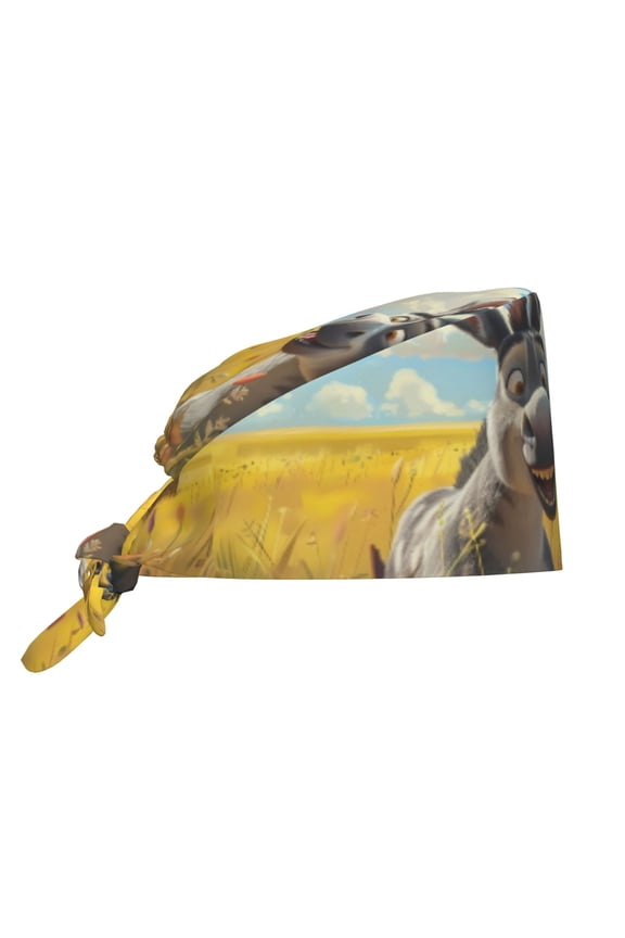 Funny Countryside Donkey Print Men Women Adjustable Working Cap with Button Unisex Hats Sweatband