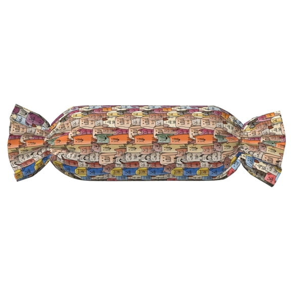 Xecao Funny Dogs Family Print+Candy-Inspired Plush Pillow for Men Women Suitable for Beds, Sofas, Game Rooms Drawstring Closure