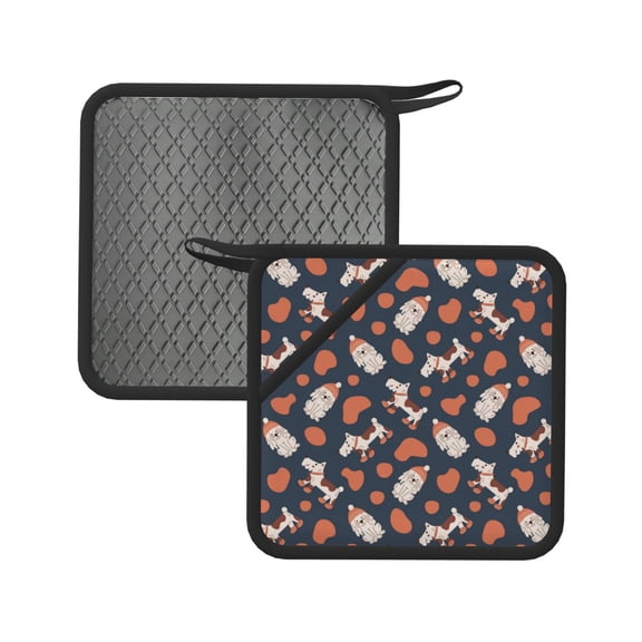 Xecao Funny Dogs for Silicone Trivet Mats - Heat Resistant Pot Holders, Multipurpose Non-Slip Hot Pads