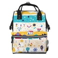 thumbnail image 1 of Xecao Funny Farm print Large Capacity Nappy Bag is a multi-functional waterproof travel backpack, perfect as a nursing bag or mummy backpack for women, 1 of 6