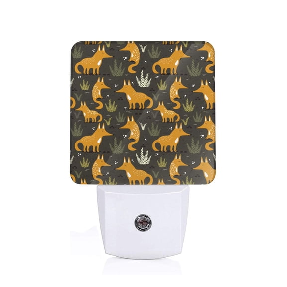 Xecao Funny Fox by the Field for Night Light - a Wall-mounted LED Fixture with A Dusk-to-dawn Sensor, Ideal for Bedrooms, Bathrooms, Hallways, and Kitchens-US