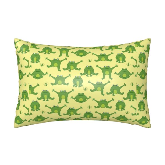 Xecao Funny Frogs Pattern Satin Pillowcases for Hair and Skin, Luxurious and Silky Pillow Cases with Envelope Closure, 20x30 Inches