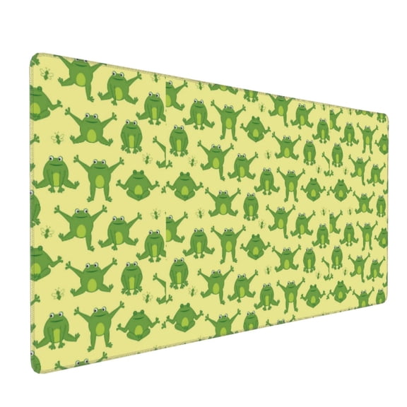 Xecao Funny Frogs Print Large Mouse Pad, 16x35.5in Mousepad, Professional Non-Slip Rubber Base Big Mouse Pad, Mouse Pad for Gaming & Office Full Desk Mouse Pad