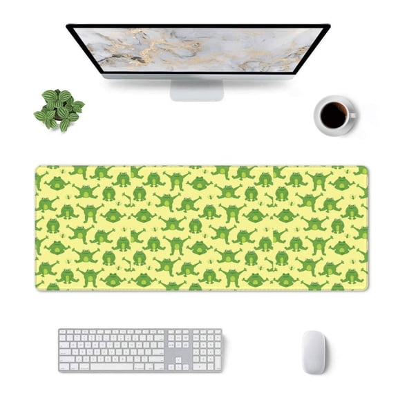 Xecao Funny Frogs for Mouse Pad - Waterproof Extended Contour Mouse Mat, Large Gaming Mousepad Laptop Keyboard Mat with Non-Slip Rubber Base