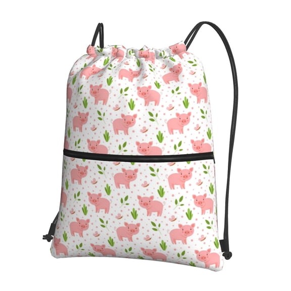 Xecao Funny Little Pigs for Drawstring Bags,Pull String Backpack Bags,String Bag Sackpack