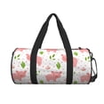 thumbnail image 1 of Xecao Funny Little Pigs print Round Travel Duffel Bag is a foldable gym bag with an inner pocket, perfect for travel sports, 1 of 8