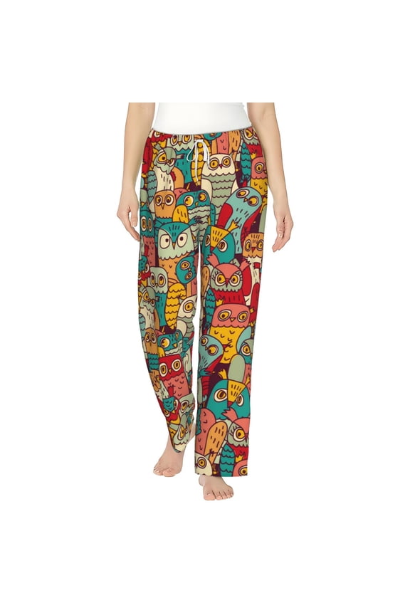 Funny Owl Bird Women's Straight Lounge Pajama Pants: The Epitome of Relaxed Sleepwear