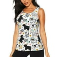 thumbnail image 1 of Xecao Funny Puppy print women's scoop neck, loose-fit workout tank tops for the gym., 1 of 9