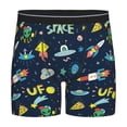thumbnail image 1 of Xecao Funny Spaceships Print Boxer Briefs for Men's Stretch Moisture-Wicking Underwear, Mid-Rise Classics breathable fabric, 1 of 7