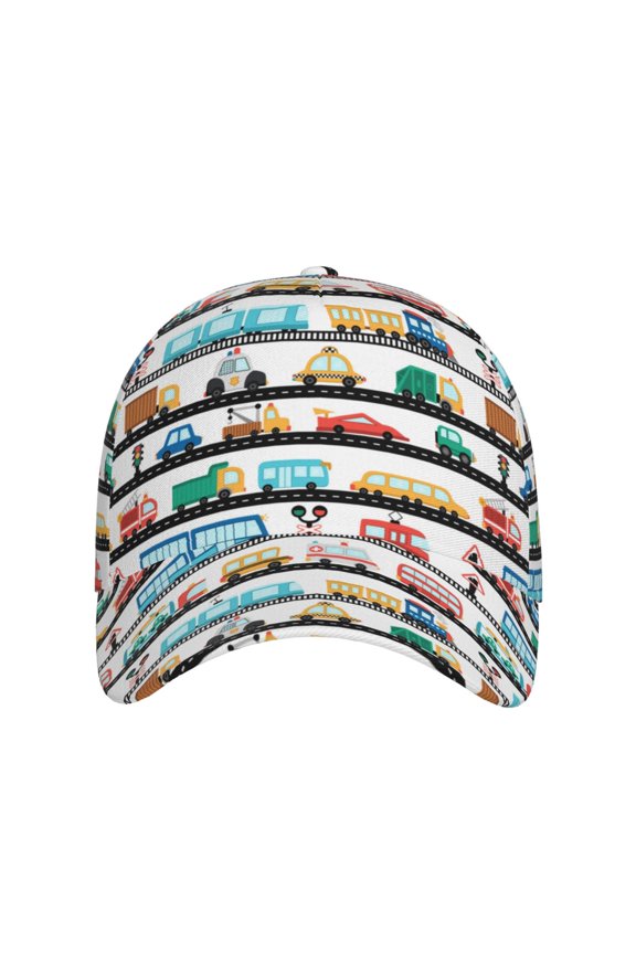 Funny Transport for Baseball Cap: Unisex, crafted from classic polyester twill fabric, featuring a soft unconstructed design