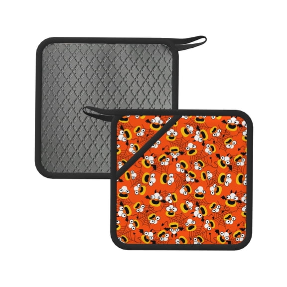 Xecao Funny corn spider web for Silicone Trivet Mats - Heat Resistant Pot Holders, Multipurpose Non-Slip Hot Pads